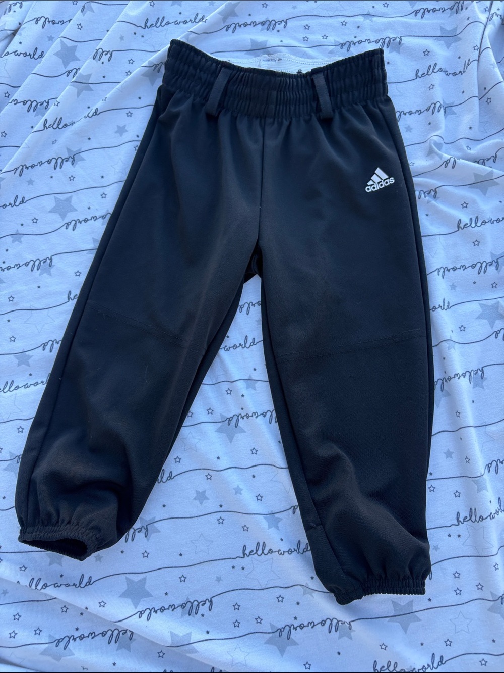 adidas Kids Black Elastic-Waist baseball Pants